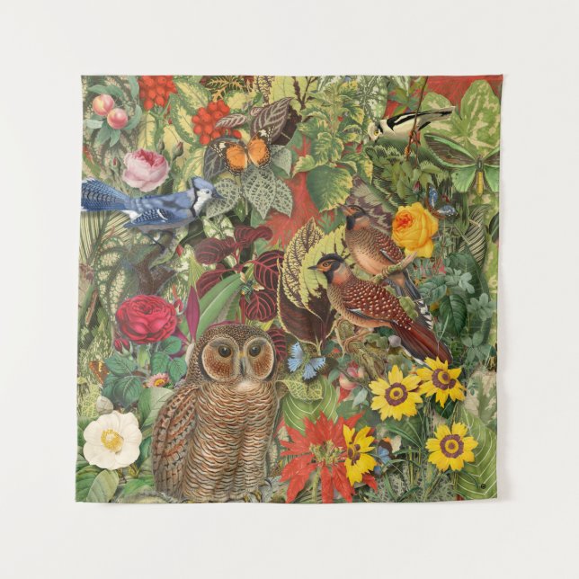 Birds & Plants Tapestry (Front)