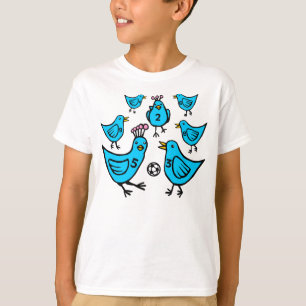 Birds Playing Football - Colour T-Shirt