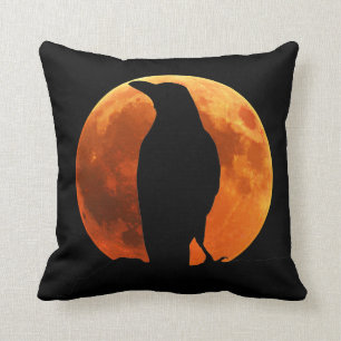 Birds - Reversible Moon and Black Raven Cushion