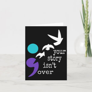 Birds Semicolon Gift Suicide Prevention Awareness  Card