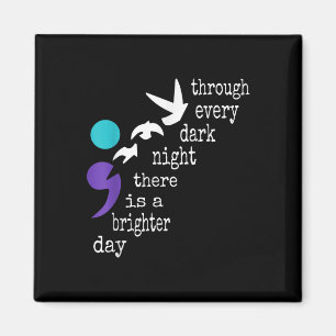Birds Semicolon Gift Suicide Prevention Awareness Magnet
