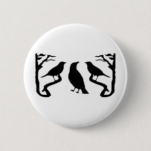 Birds Silhouette 6 Cm Round Badge