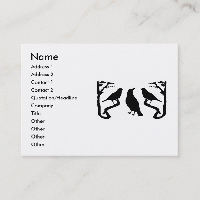 Birds Silhouette Business Cards (Front)