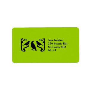Birds Silhouette Label