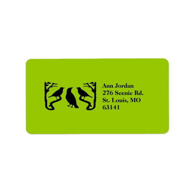 Birds Silhouette Label (Front)