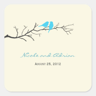 Birds Silhouettes Favour Stickers or Envelope Seal