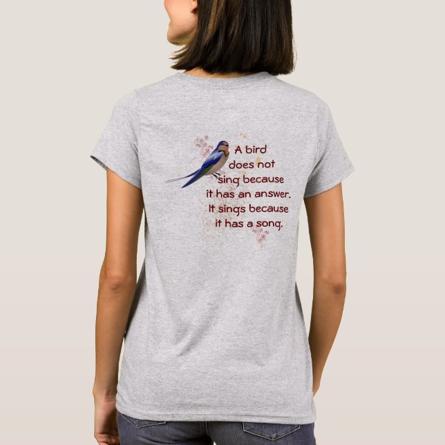 Birds Sing Because - Women's Fashion T-shirt (Back)