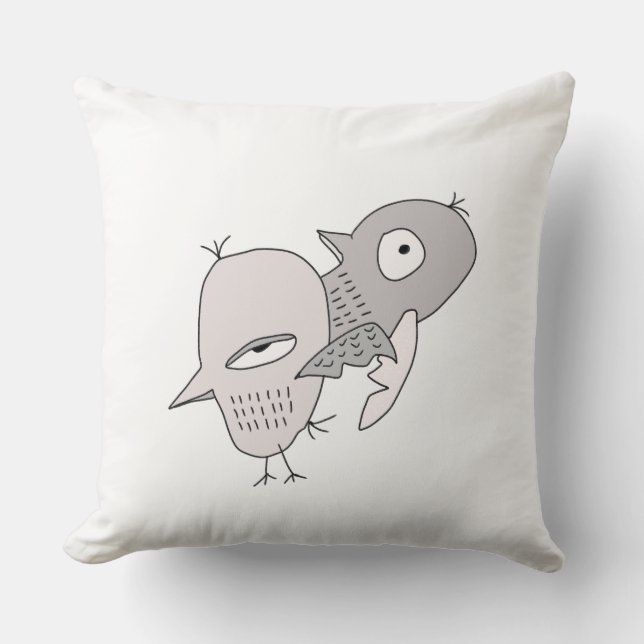 birds sparrows autumn warm home interior cushion (Front)