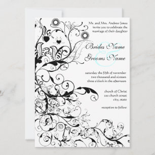 Birds & Swirls Wedding Invitations