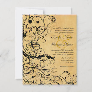 Birds & Swirls Wedding Invitations