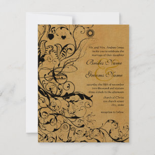 Birds & Swirls Wedding Invitations