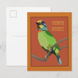 Birds -- Taiwan Barbet Postcard