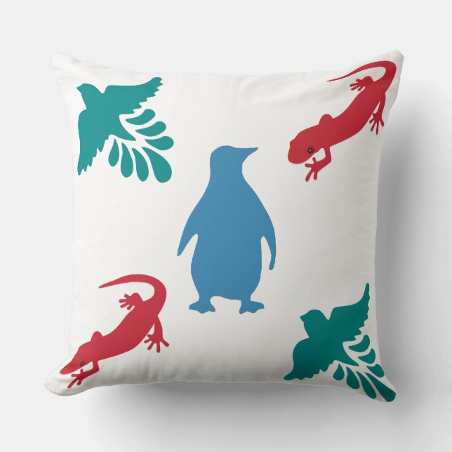 Bird's Throw Pillow (Front)