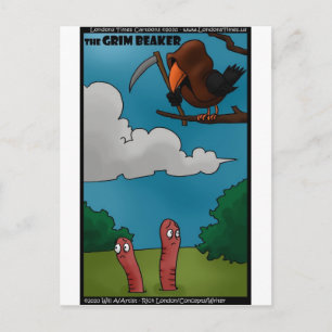 Birds To Worms The Grim Beaker Funny Gifts & Tees Postcard