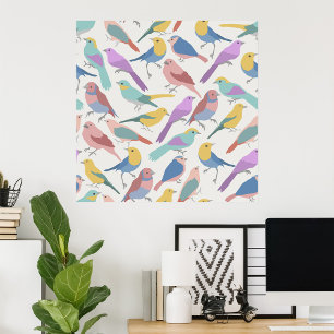 Birds Together Animals Poster