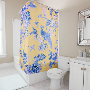 Birds_Toile_Tuscany Shower Curtain