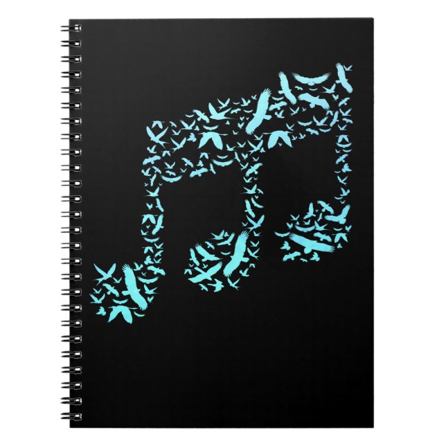 Birds Treble Clef Music Lover Notebook (Front)