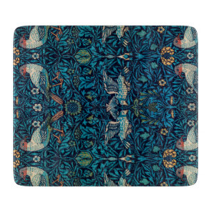Birds (Vintage Floral Pattern) (by William Morris) Cutting Board