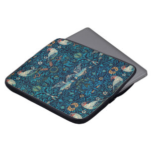 Birds (Vintage Floral Pattern) (by William Morris) Laptop Sleeve