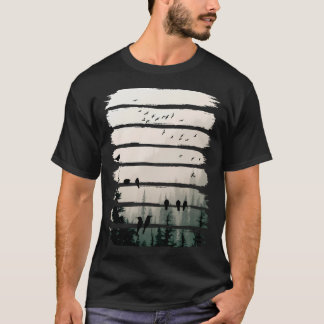 Birds Watching Birds At Sunset T-Shirt