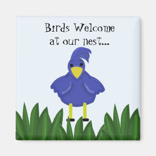 Birds Welcome at our Nest - Bluebird Magnet