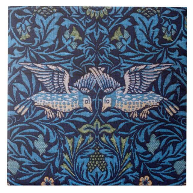 Birds, William Morris Ceramic Tile (Front)
