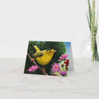 Birds- Wilson's Warbler Thank You Card