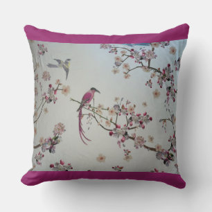 Birds with Cherry Blossoms Cushion