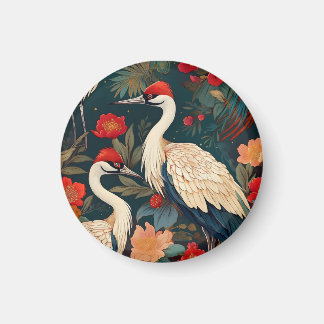 Birds with reds and greens magnet