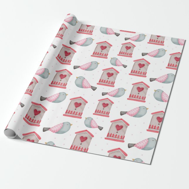 Birds Wrapping Paper (Unrolled)