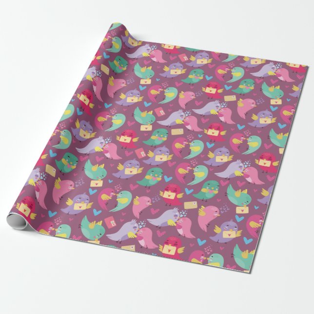Birds Wrapping Paper (Unrolled)