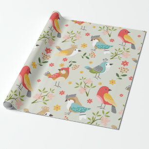 Birds  wrapping paper