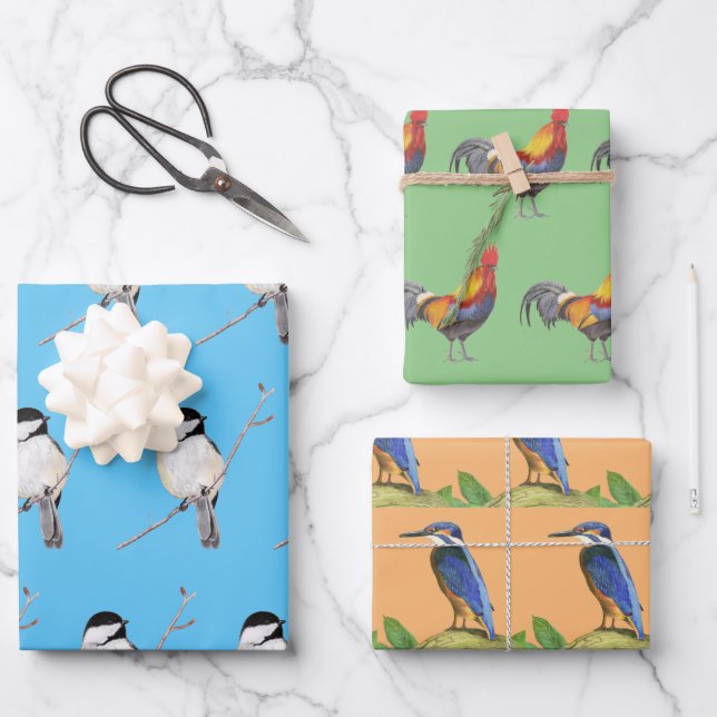 Birds Wrapping Paper Sheet (Front)