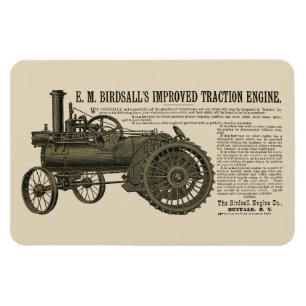 Birdsall's Steam Engine Traction 1889 Tractor Magnet