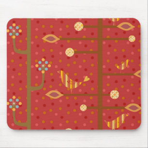 BirdsInLove Design4 Red Mousepad