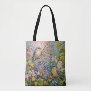 Birdsong Among Blossoms Tote Bag