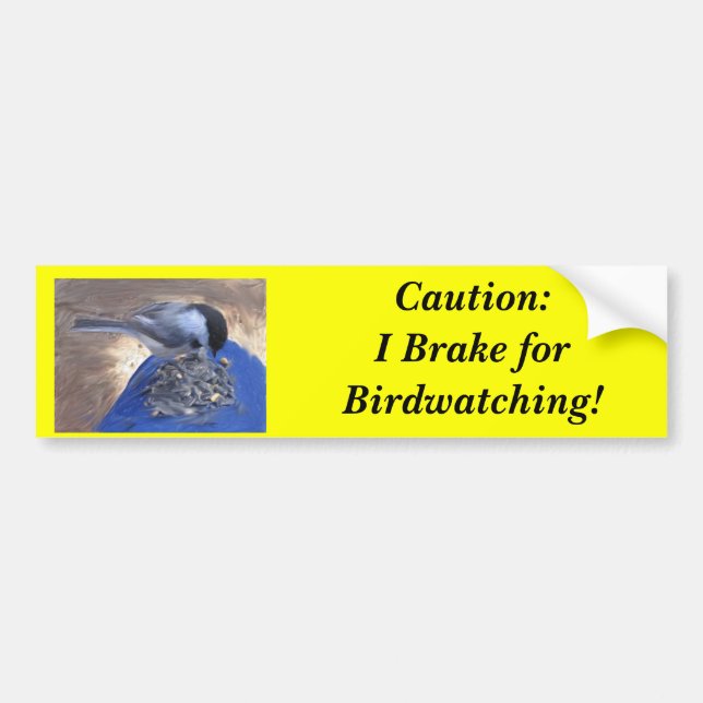 Birdwatcher Brake Bumper Sticker (Front)