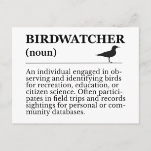 Birdwatcher Definition Observation Identification Postcard