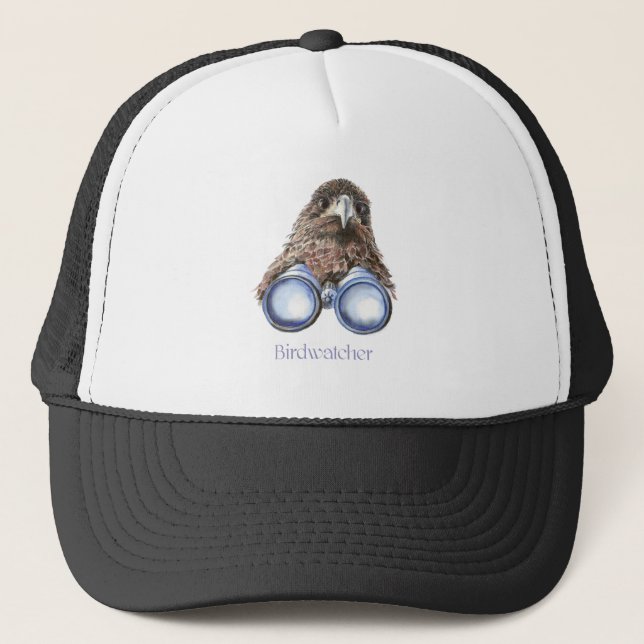 Birdwatcher Hawk Bird Watching You Humour Trucker Hat (Front)