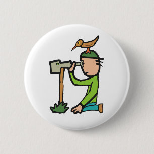 Birdwatching 6 Cm Round Badge