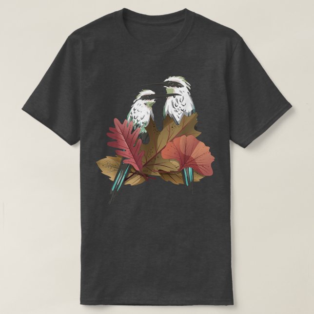 Birdwatching Birding Bird Watcher Fall Leaves Autu T-Shirt (Design Front)