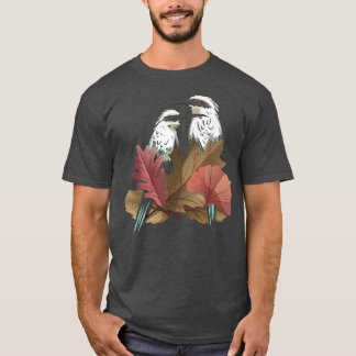 Birdwatching Birding Bird Watcher Fall Leaves Autu T-Shirt