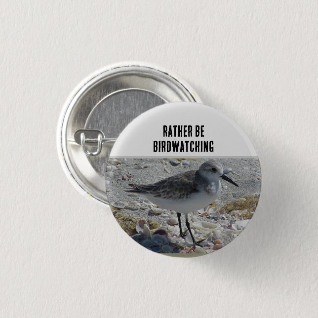 Birdwatching Hobby Beach Bird Coastal Birdwatcher 3 Cm Round Badge (Front & Back)