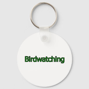 Birdwatching Text Logo Key Ring