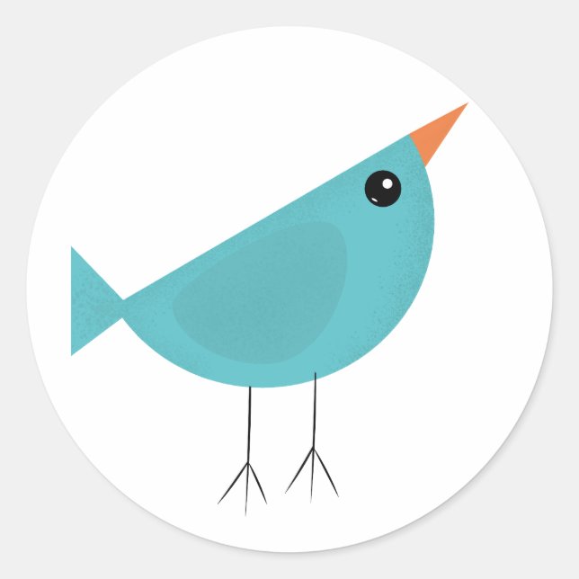 Birdy   classic round sticker (Front)