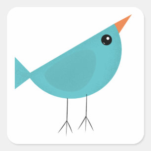 Birdy square sticker