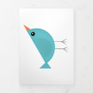 Birdy Tri-Fold holiday card