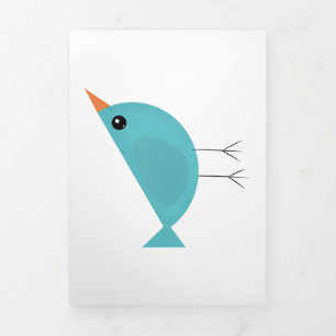Birdy Tri-Fold holiday card