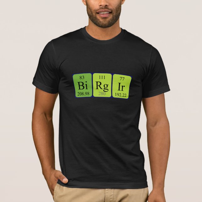 Birgir periodic table name shirt (Front)