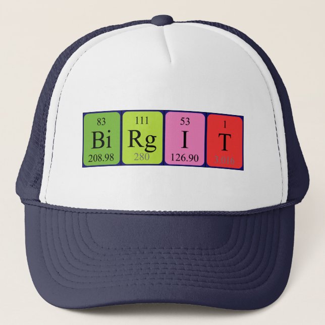 Birgit periodic table name hat (Front)